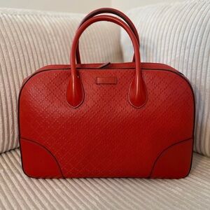 SOLD Gucci Diamante Top Handle in Orange Leather